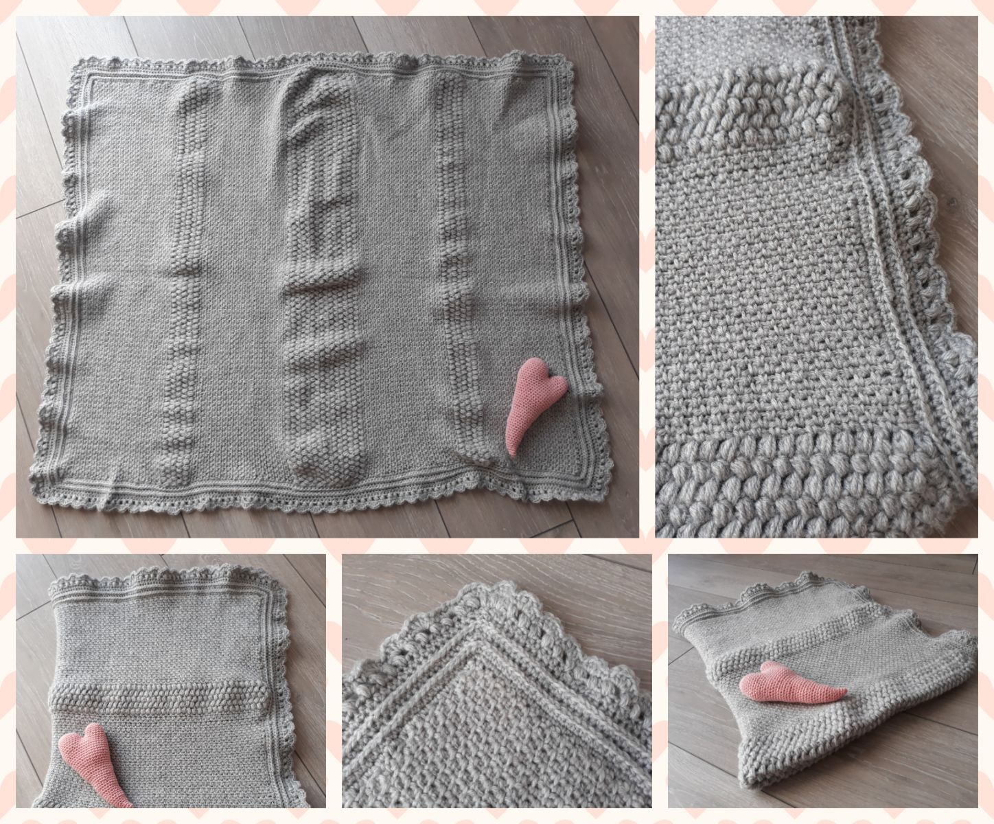 Blog-Inhaltsbild für 'Babydecke Variante 2, kostenlose Häkelanleitung'